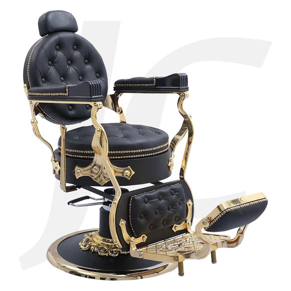 Barber Chair Premium Luxury Black Gold J34BPL
