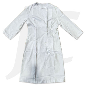 Beautician Uniform Dress Garment White With Short Collar J26BDW