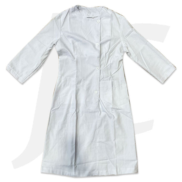 Beautician Uniform Dress Garment White With Short Collar J26BDW