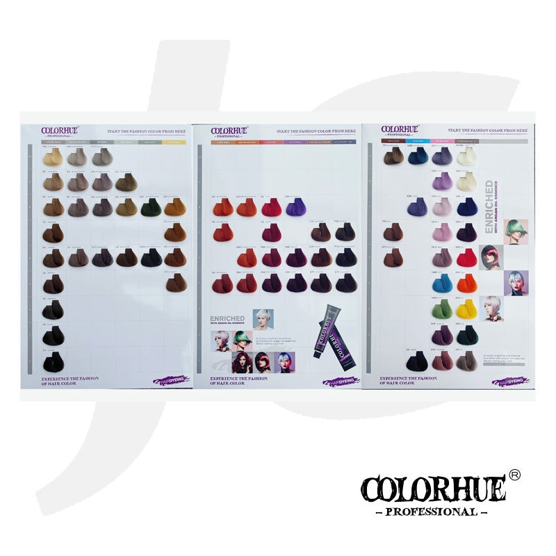 COLORHUE Salon Hair Dying Color Chart J11SHD* JC Hair Beauty Supply
