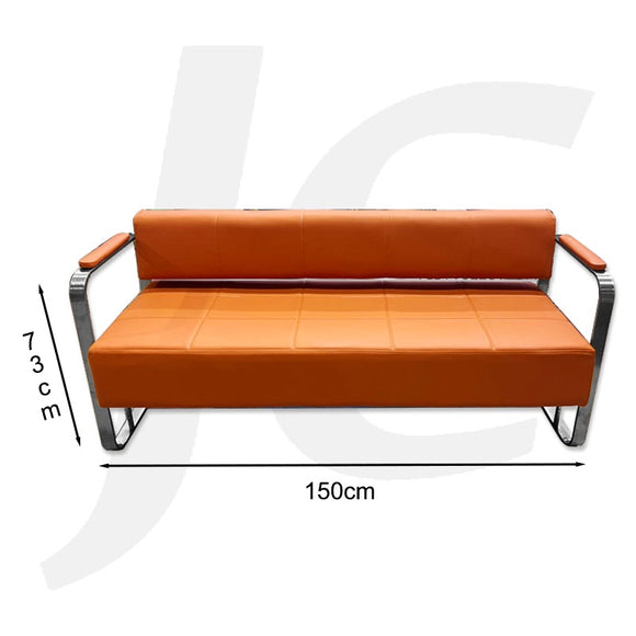 Waiting Sofa Orange Silver 150x50x73cm J34SOK