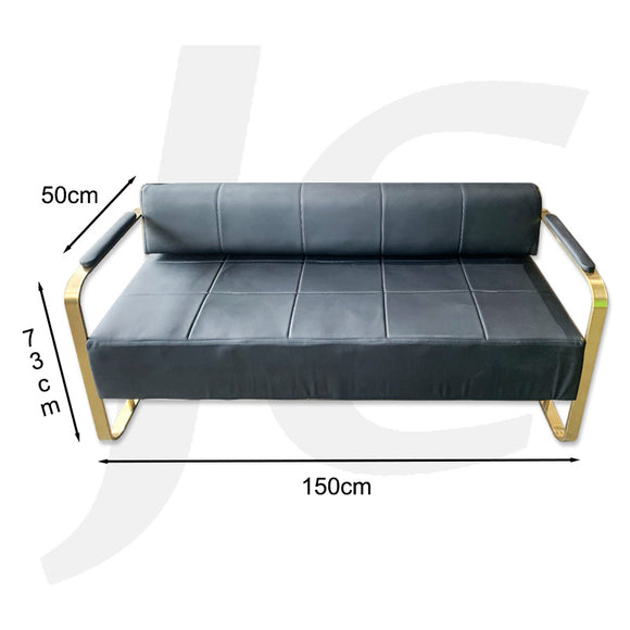 Waiting Sofa Black Gold 150x50x73cm J34BGS