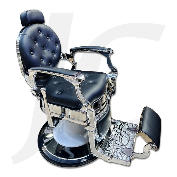Barber Chair Silver Black 8827 J34BCS