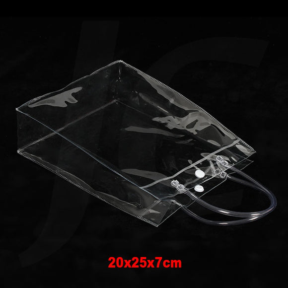 Clear Plastic Gift Bag 20x25x7cm J21GBP