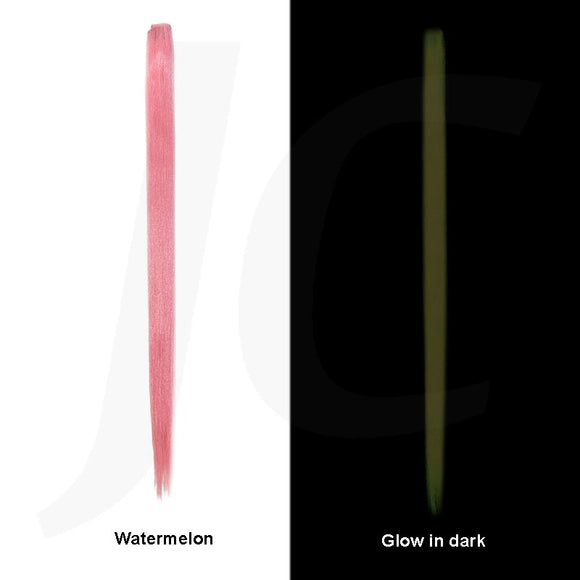 Clip In Synthetic Hair Extension Watermelon Glow In Dark 45cm 1pc J17GWD