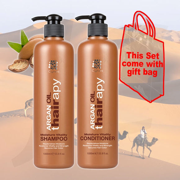 Cynos Thairapy Morocco Argan Oil Shampoo Conditioner B Set With Gift Bag 1000mlx2 J13ACG