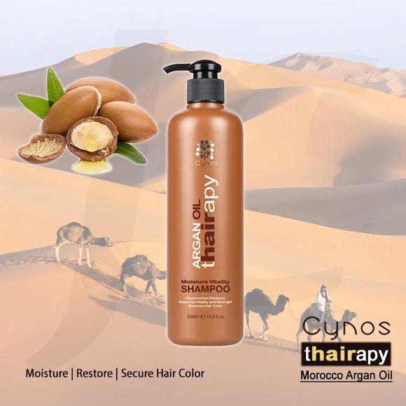 Cynos Thairapy Morocco Argan Oil Moisture Vitality Shampoo 500ml J14 CAS5*