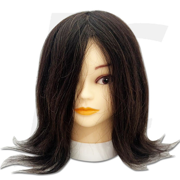 Female Mannequin Doll Head 100% Real Human Hair 2# 12 Inches J17FHH
