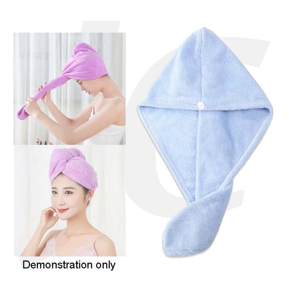 Hair Drying Towel Cap Blue 1pc J62HDB