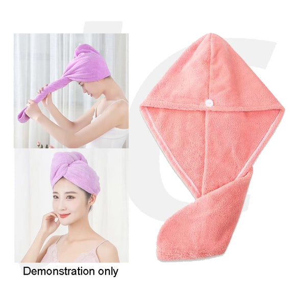 Hair Drying Towel Cap Pink 1pc J62PKT