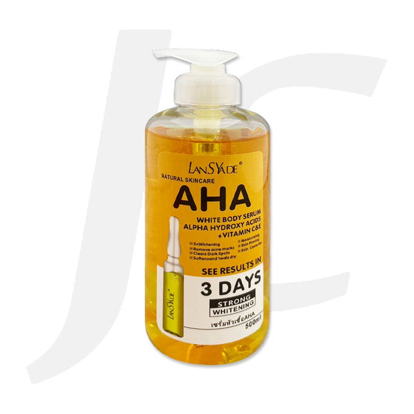 LANSYADE AHA White Body Serum Alpha Hydroxy Acids Vitamin C&E 500ml J55AHC