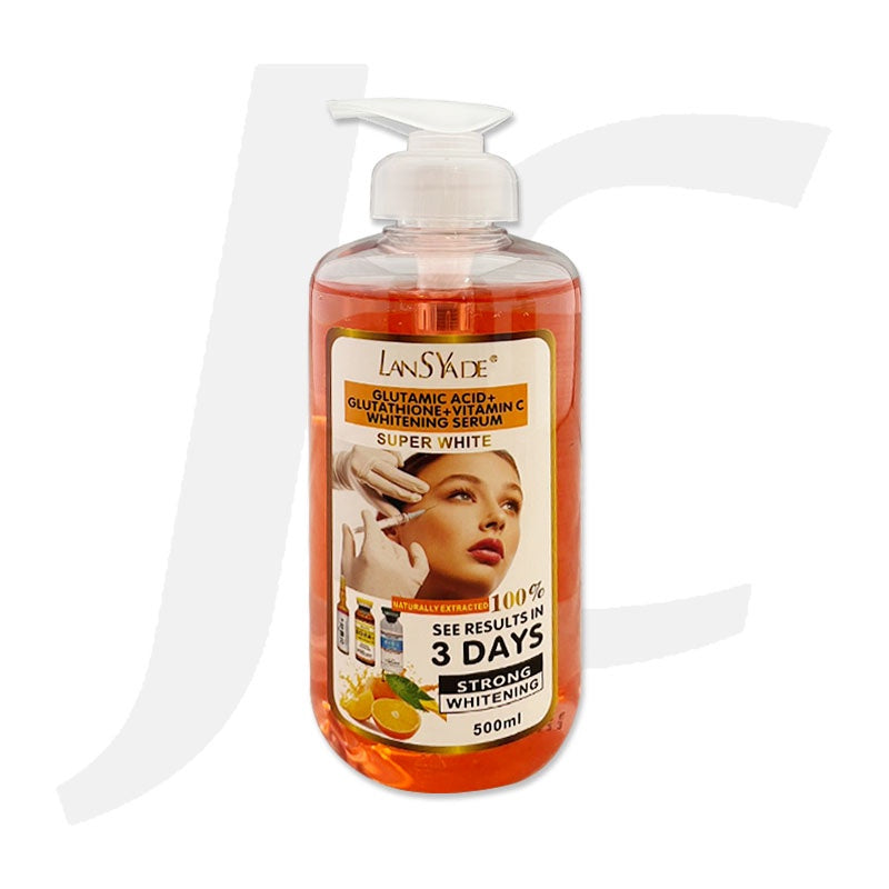 LANSYADE Glutamic Acid+ Glutathione+ Vitamin C Whitening Serum 500ml J JC Hair Beauty Supply LANSYADE Glutamic Acid+ Glutathione+ Vitamin C Whitening Serum 500ml J JC Hair Beauty Supply