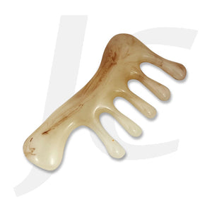 Resin Massage Claw Comb "Five Teeth" Natural J53FTN