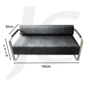 Waiting Sofa Black Silver 150x50x73cm J24HYS