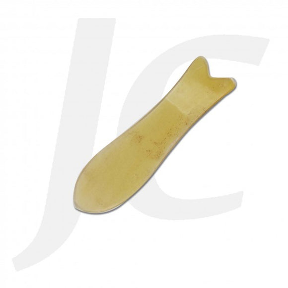 Ox Horn Scraping Piece Fish Yellow 35x120mm J53OHF