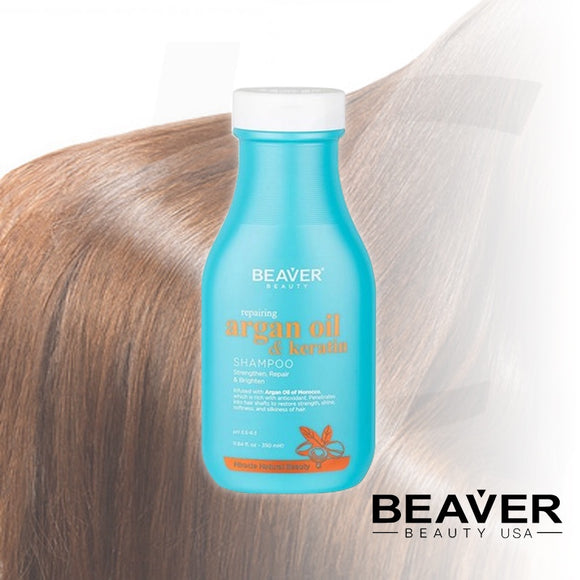 BEAVER Argan Oil & Keratin Shampoo 350ml J14KSO