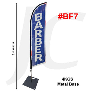 Barber Flag Knife Style 255cm #BF7 With Metal Base J36PM7