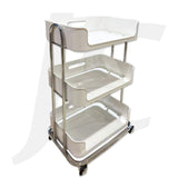 Beauty Trolley White And Silver A77 J34RWA