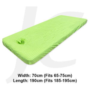 Massage Beauty Bed Sheet Cover With Breath Hole Rubber Ring 床笠 Cotton Grass Green 70x190cm J52CGN