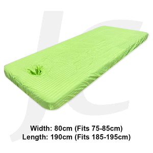 Massage Beauty Bed Sheet Cover With Breath Hole Rubber Ring 床笠 Cotton Grass Green 80x190cm J52GRU
