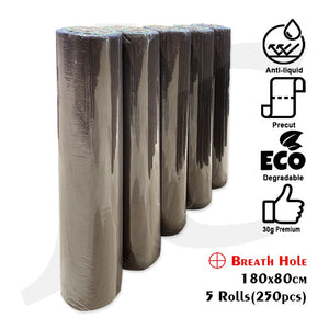 Disposable Bed Sheet Roll 180x80cm Coffee Brown Breath Hole CB+ 5 Rolls 250pcs J52BJW