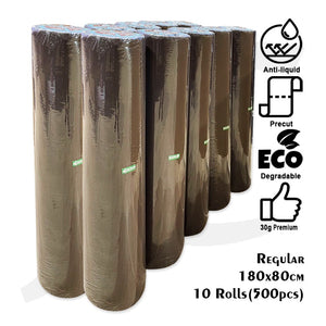 Disposable Bed Sheet Roll 180x80cm Coffee Brown Regular CB 10 Rolls 500pcs J52BBX