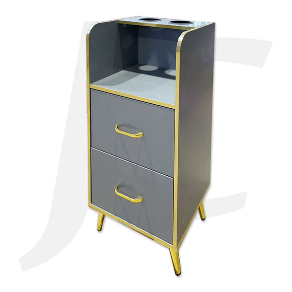 Free Stand Station Table Cabinet Grey Golden J34GGA