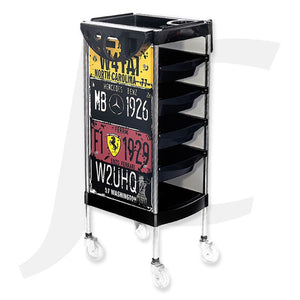 Hairdressing Trolley Retro Style Black X11-B J34RSB