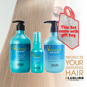 LUXLISS Volumist Gift Bag Set Shampoo Conditioner Spray 500mlx2+150ml J14SCT