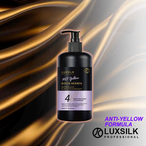 LUXSILK No Yellow Keratin Botox Infused No.4 Extra Blond Purple Conditioner 300ml J14PBO**