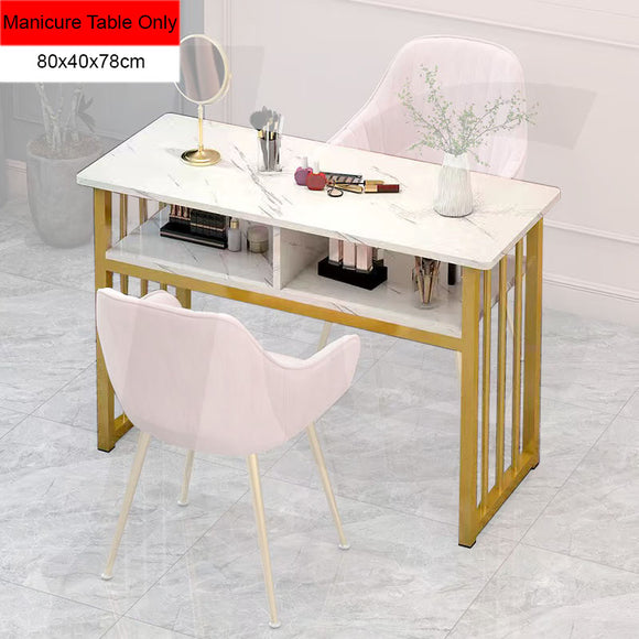 [Manicure Table Only] Manicure Table Golden Frame Marble Texture J34TDW
