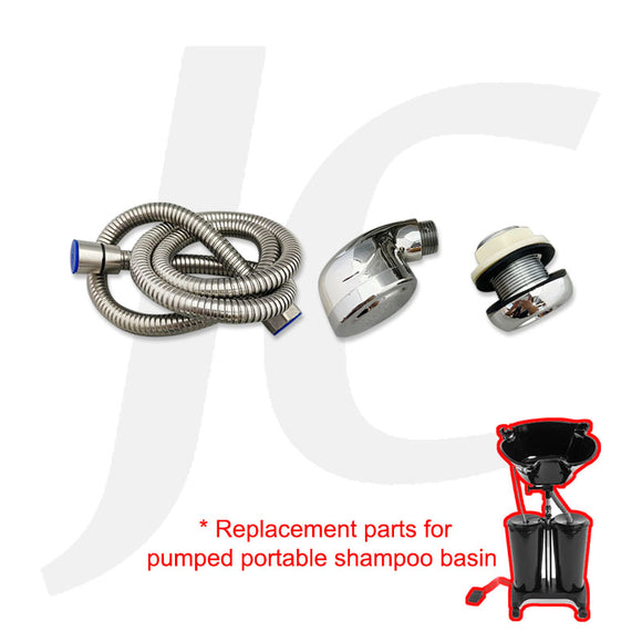 [Parts Only] Shower Head Set With Pipe and Holder Replacement For Portable BasinJ34BSF