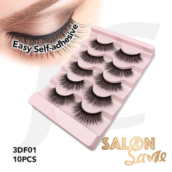SALON Save Easy Self-adhesive Eyelash 3DF01 10pcs J72SDF*