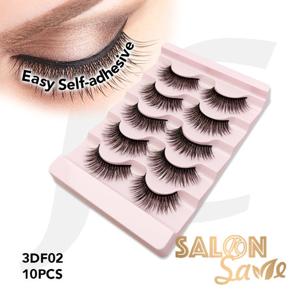 SALON Save Easy Self-adhesive Eyelash 3DF02 10pcs J72ESF*