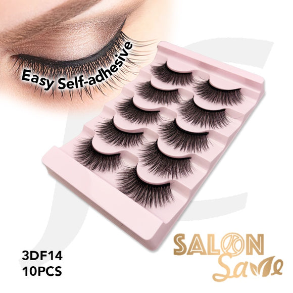 SALON Save Easy Self-adhesive Eyelash 3DF14 10pcs J72ESD*