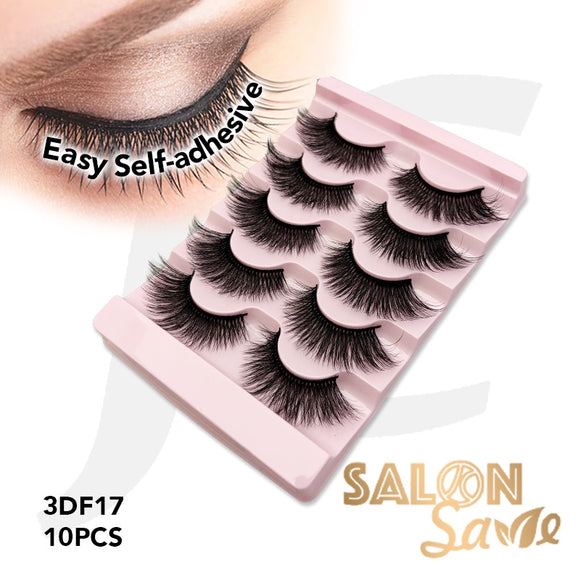 SALON Save Easy Self-adhesive Eyelash 3DF17 10pcs J72EEF*