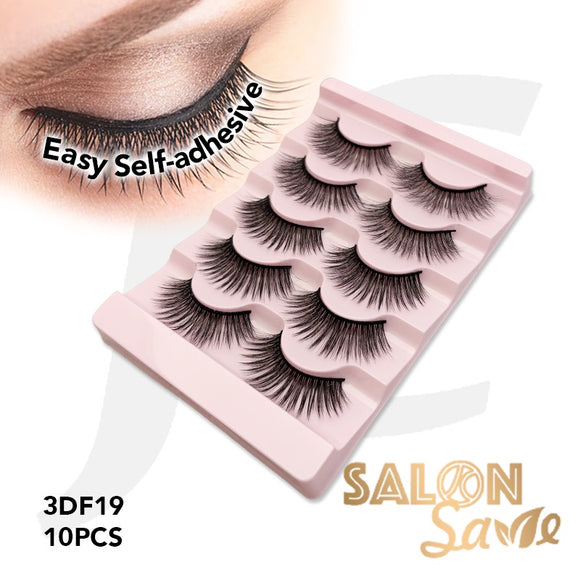 SALON Save Easy Self-adhesive Eyelash 3DF19 10pcs J72FHA*