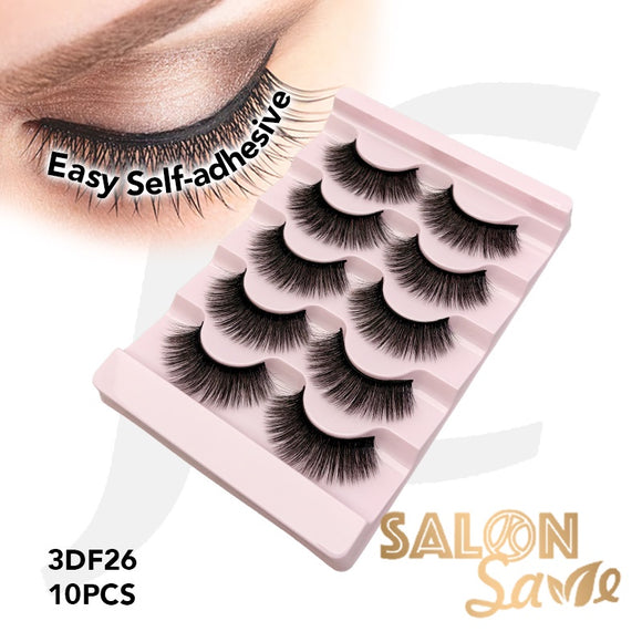 SALON Save Easy Self-adhesive Eyelash 3DF26 10pcs J72YEE*