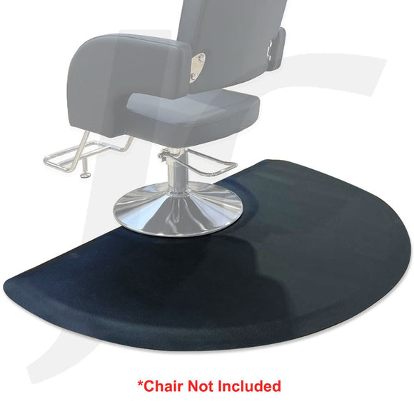 Salon Barber Chair Floor Mat Anti-fatigue 91x152cm(Width) 1.27cm(Thickness) Matt Black J39MBL