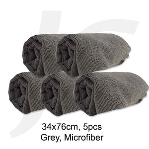 Salon Towel Microfiber 34x76cm Grey 5PCS Per Bundle J26SFE5