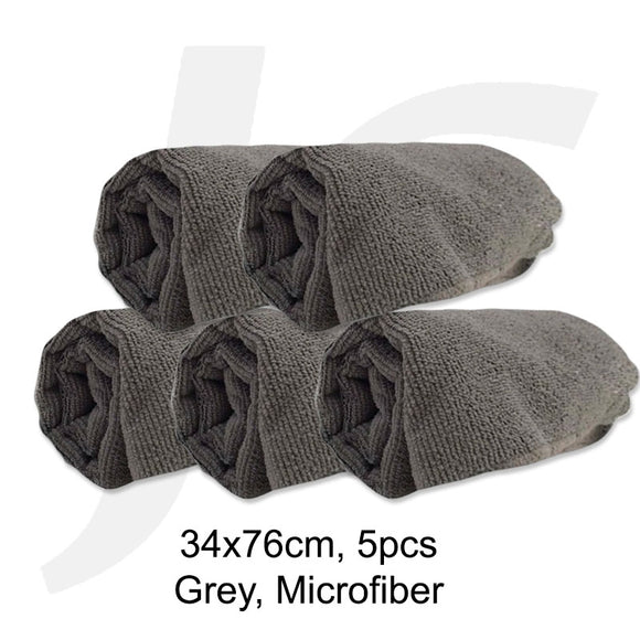 Salon Towel Microfiber 34x76cm Grey 5PCS Per Bundle J26SFE5