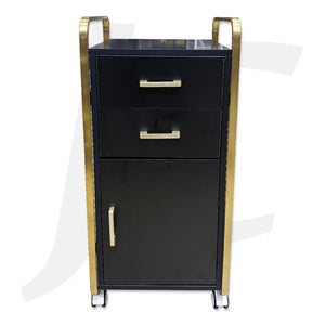 Station Cabinet Free Stand On Wheel Black Gold MF-16 J34MBG