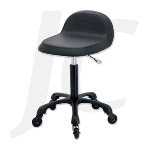 Stool On Wheel With Back Black 1338 J34WHK