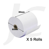 Thermal Paper Roll 80x80mm 5 Rolls J36TR8