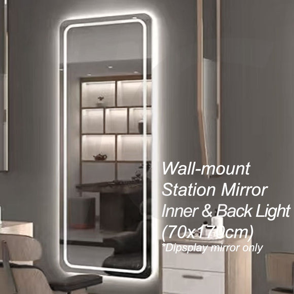[Wall Mount Service Not Included] Station Mirror With Inner & Back Light Rectangular 70x170cm J34RBL