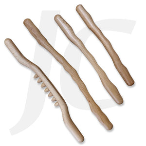 New Wooden Scraping Massage Handle 4 In One Set 新擀筋棒木刮痧棒套装J54WMX