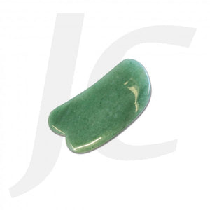 Green Jade Scraping Piece Two Teeth 55x100mm 东陵玉元宝 J53GJ2