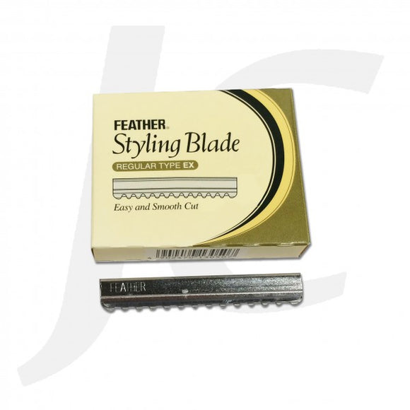 FEATHER Styling Razor Blade With Guard 10pcs J25FBG