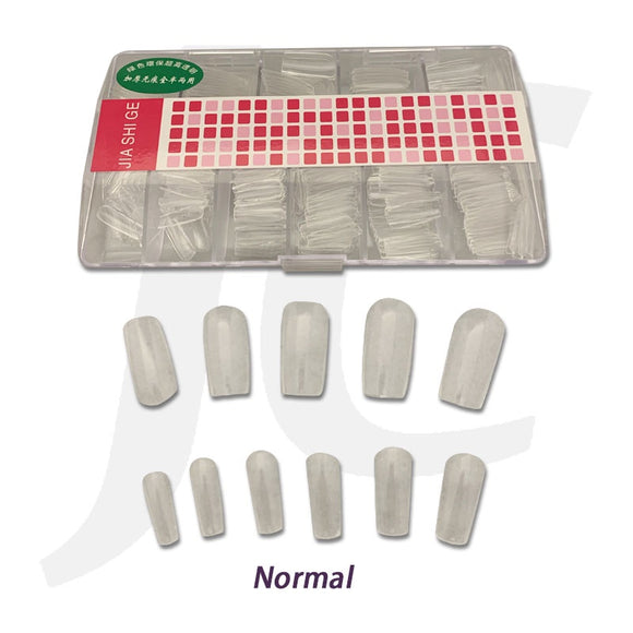 JIA SHI GE Plastic Nail Tips Normal Clear Color J84TNC
