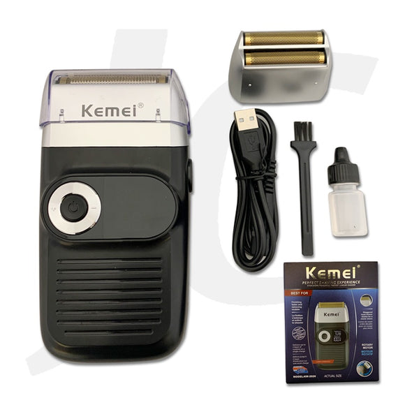 [USB Charger Not Included] KEMEI Shaver Black KM-2026 J31CKS